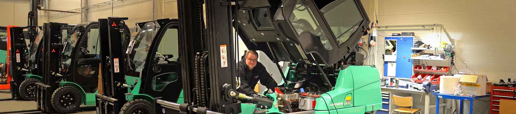 Forklift being Inspected