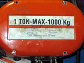 Re-conditioned 1 Ton Lodestar Electric Chain Hoist